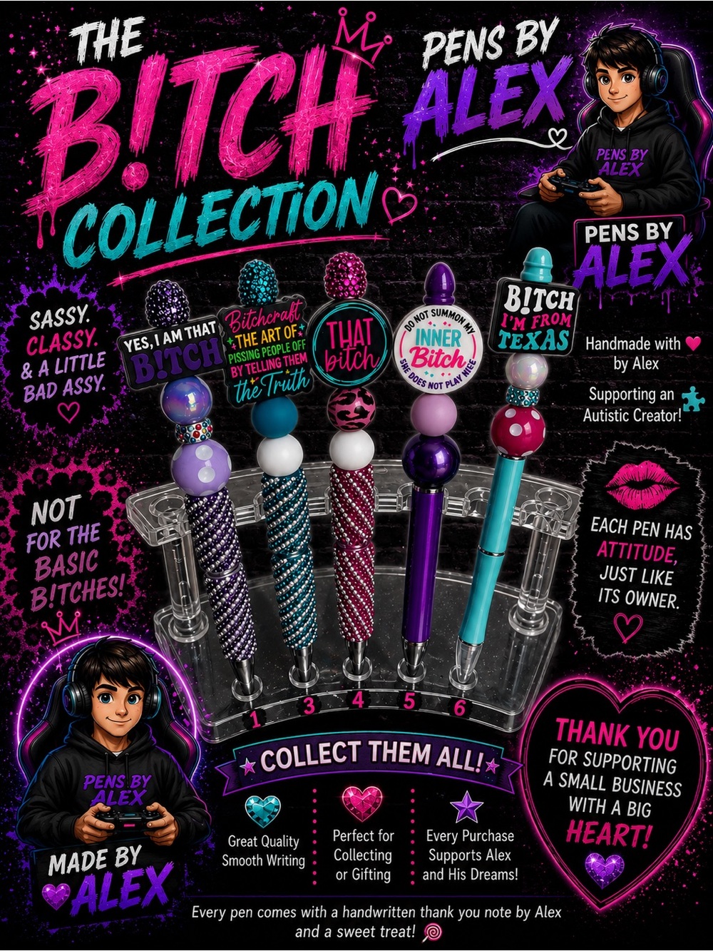 Pens By Alex - The B!tch Collection-  Pick 1